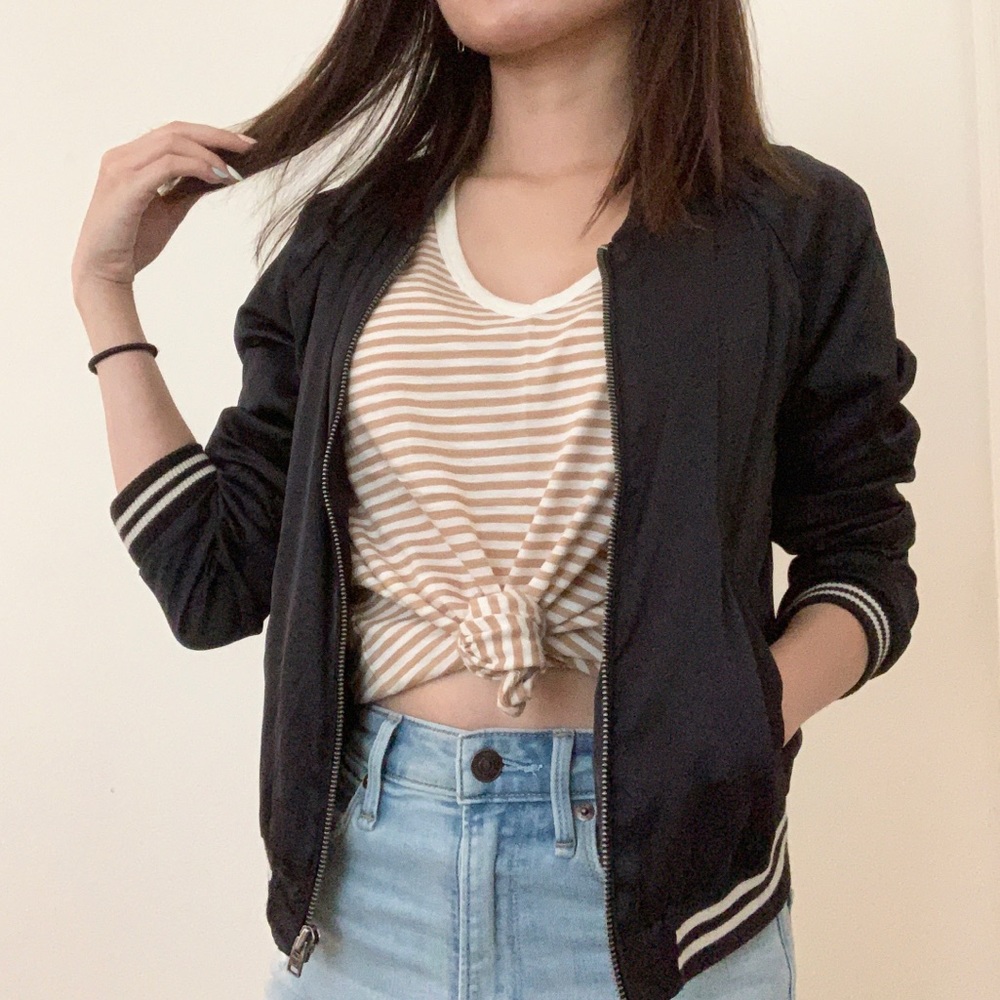 Hollister Cropped Bomber Jacket